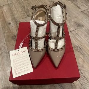 Valentino Patent Rockstud Caged Pump 100mm